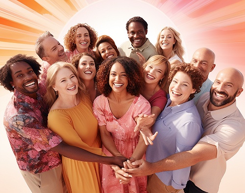 My Spirit - Join Our Tribe! Subscribe To My Spirit Mystical Insights-A diverse group of people standing together and smiling